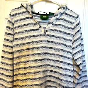 Vintage 90's Stiped Hooded Pullover Size M.    Stillwater Supply Co.